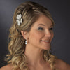 Gorgeous Light Gold Flower Bridal Wedding Hair Comb w/ Clear Rhinestones & Swarovski Crystals 9995