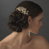 Swarovski Crystal Bridal Wedding Hair Comb 001 Gold