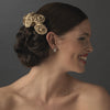 Charming Mocha Flower Bridal Wedding Hair Comb 4647
