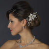 Rhinestone & Pearl Vine Bridal Wedding Hair Comb 587
