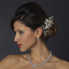 Rhinestone & Pearl Vine Bridal Wedding Hair Comb 587