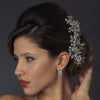 * Silver Clear Bridal Wedding Hair Comb 588