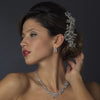 * Silver Clear Bridal Wedding Hair Comb 588