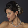 Rhinestone & Pearl Floral Vine Bridal Wedding Hair Comb 590
