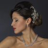 Rhinestone & Pearl Floral Vine Bridal Wedding Hair Comb 590