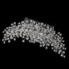 Rhinestone Silver Vine Spray Bridal Wedding Hair Comb 5999