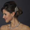 Fabulous Crystal & Pearl Vintage Bridal Wedding Hair Comb 752