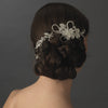 Silver Swarovski Bridal Wedding Hair Comb 8148