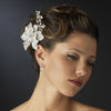 Elegant Crystal & Freshwater Pearl Bridal Wedding Hair Comb or Brooch Bridal Wedding Hair Clip 8151