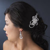 Elegant White Pearl & Crystal Chandelier Bridal Wedding Earrings E 958
