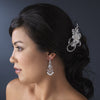 Elegant White Pearl & Crystal Chandelier Bridal Wedding Earrings E 958