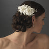 Twin Rose Bridal Wedding Hair Comb 8322