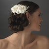 Twin Rose Bridal Wedding Hair Comb 8322