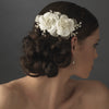 Twin Rose Bridal Wedding Hair Comb 8322
