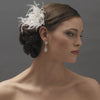 Delicate Feather Flower Bridal Wedding Hair Accessory Bridal Wedding Hair Comb 8391 Ivory or White