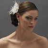 Delicate Feather Flower Bridal Wedding Hair Accessory Bridal Wedding Hair Comb 8391 Ivory or White