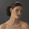 Stunning Silver Clear CZ Princess Cut Stud Bridal Wedding Earrings 2465