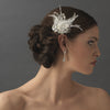 * Gorgeous Rhinestone Dazzle Feather Bridal Wedding Hair Comb 8395