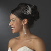 * Gorgeous Rhinestone Dazzle Feather Bridal Wedding Hair Comb 8395