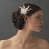 * Gorgeous Rhinestone Dazzle Feather Bridal Wedding Hair Comb 8395