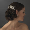 Flower Rhinestone Crystal Glamour Bridal Wedding Hair Comb 8417