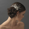 * Gorgeous White Butterfly Bridal Wedding Hair Comb with Feathers & Rhinestones 8419