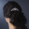 Alluring Silver Bridal Wedding Hair Comb w/ Rhinestones & Swarovski Crystals 8875
