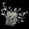 Swarovski Crystal Bead & Rhinestone Bridal Wedding Hair Comb in Antique Silver 754