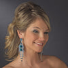 Silver Teal Blue Earring Set 1059