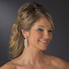 Silver Pink Chandelier Bridal Wedding Earrings 24792