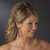 Bridal Wedding Earrings 938 Fuchsia gold