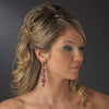 Bridal Wedding Earrings 938 Fuchsia gold