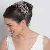 Rose Gold Clear Rhinestone Handmade Wired Bridal Wedding Tiara 6349