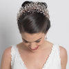 Light Gold Clear Rhinestone Handmade Wired Bridal Wedding Tiara 6349