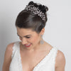 Silver Clear Rhinestone Chandelier Bridal Wedding Earrings 8685