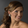 Dazzling Antique Silver Starburst Bridal Wedding Hair Clip-On Bridal Wedding Earrings w/ Clear Crystals 1332