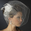 * Flower Cage Feather Fascinator Headpiece 7120