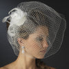* Flower Cage Feather Fascinator Headpiece 7120