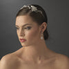 Rhodium Vintage Rhinestone Touched Bridal Wedding Headband - HP 8406 Silver