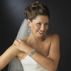 Hematite Smoke Rhinestone Stretch Bridal Wedding Bracelet 9236