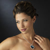 Silver Blue Crystal Heart of the Ocean ""Titanic"" Inspired Heart Bridal Wedding Necklace 71245