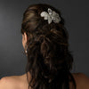 Sparkling Silver Clear Rhinestone & Swarovski Crystal Flower Bridal Wedding Hair Comb 8359