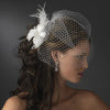 * Beautiful Feather Fascinator Bridal Wedding Flower Bridal Wedding Hair Clip or Bridal Wedding Hair Comb 441 White or Ivory