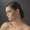Gorgeous Antique Silver Clear CZ Dangle Bridal Wedding Earrings E 3834