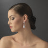 Large Cubic Zirconium Drop CZ Drop Bridal Wedding Earrings 5383