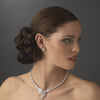Stunning Marquise Cubic Zirconium Bridal Wedding Necklace N 9830