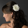 * Jeweled Delphinium Flower Bridal Wedding Headpiece Bridal Wedding Hair Clip 413 White or Ivory