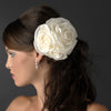 Ivory X Large Garden Rose Cluster on Alligator Bridal Wedding Hair Clip 419