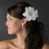Beautiful Crystal Accented Flower Bridal Wedding Hair Clip or Bridal Wedding Hair Clip Bridal Wedding Brooch 426 White or Ivory