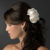 Gorgeous Silver Clear CZ Heart & Teardrop Bridal Wedding Earrings 7521
